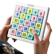 Number Sliding Block Puzzle Toy Brain Teaser Challenge Educational