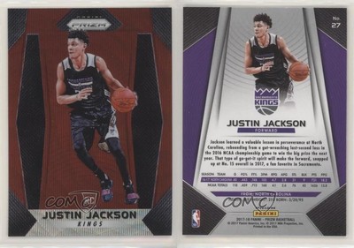 2017-18 Panini Prizm Ruby Wave Prizm Justin Jackson #27 Rookie RC