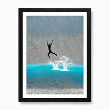 To The Water, Swimming Pool Art Pri Framed Wall Art Poster Canvas Print Picture