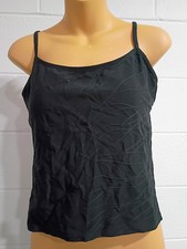 Cherokee Black Textured Adjustable Strap Camisole Tank Top Women's Size 14