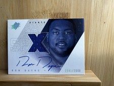 2000 UD SPX Jersey Ron Dayne Rookie On Card Auto /2000 New York Giants. rookie card picture