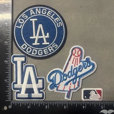 LOT SET OF 4 LOS ANGELES DODGERS MLB BASEBALL IRON ON PATCHES