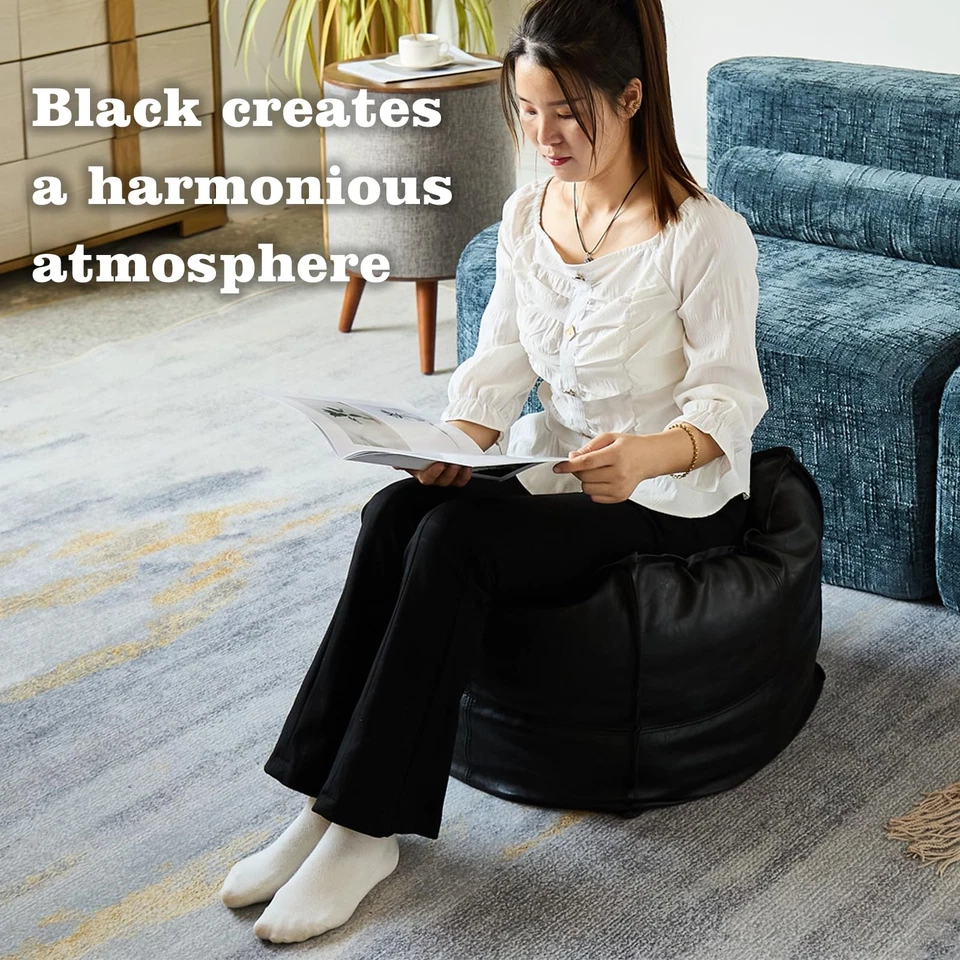 Fußhocker Fußkissen Sitz Pouf für Sitzsäcke Quadratisches Fußhocker Holster B... - Bild 3 von 4