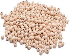 300Pcs 8Mm Wooden Spacer Beads - round Unfinished Natural Wood Loose Beads