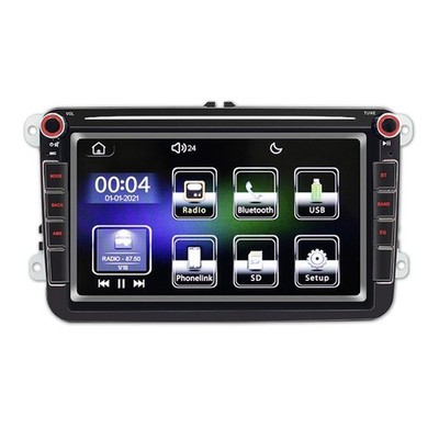 MP5 BT USB FM 8 inch Wired Carplay Autoradio Steering Wheel Controls Player &ex