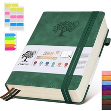 A5 Lined Journal Notebook - 365 Page Leather Journals for Writing Women  Men...
