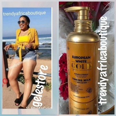 European White Gold Organic. Body Milk.  ACTION SPF50 500ml X 1