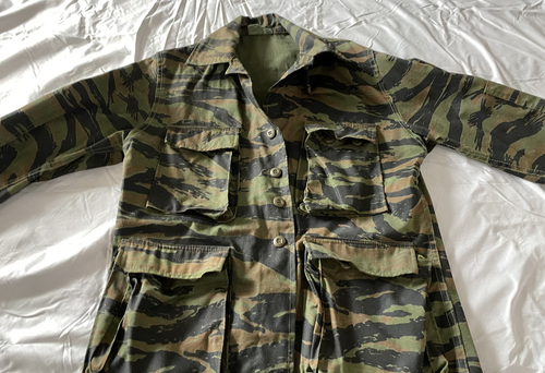 Veste Apparel Corp homme XS vert rayure tigre camouflage militaire manteau de campagne - Photo 3/17