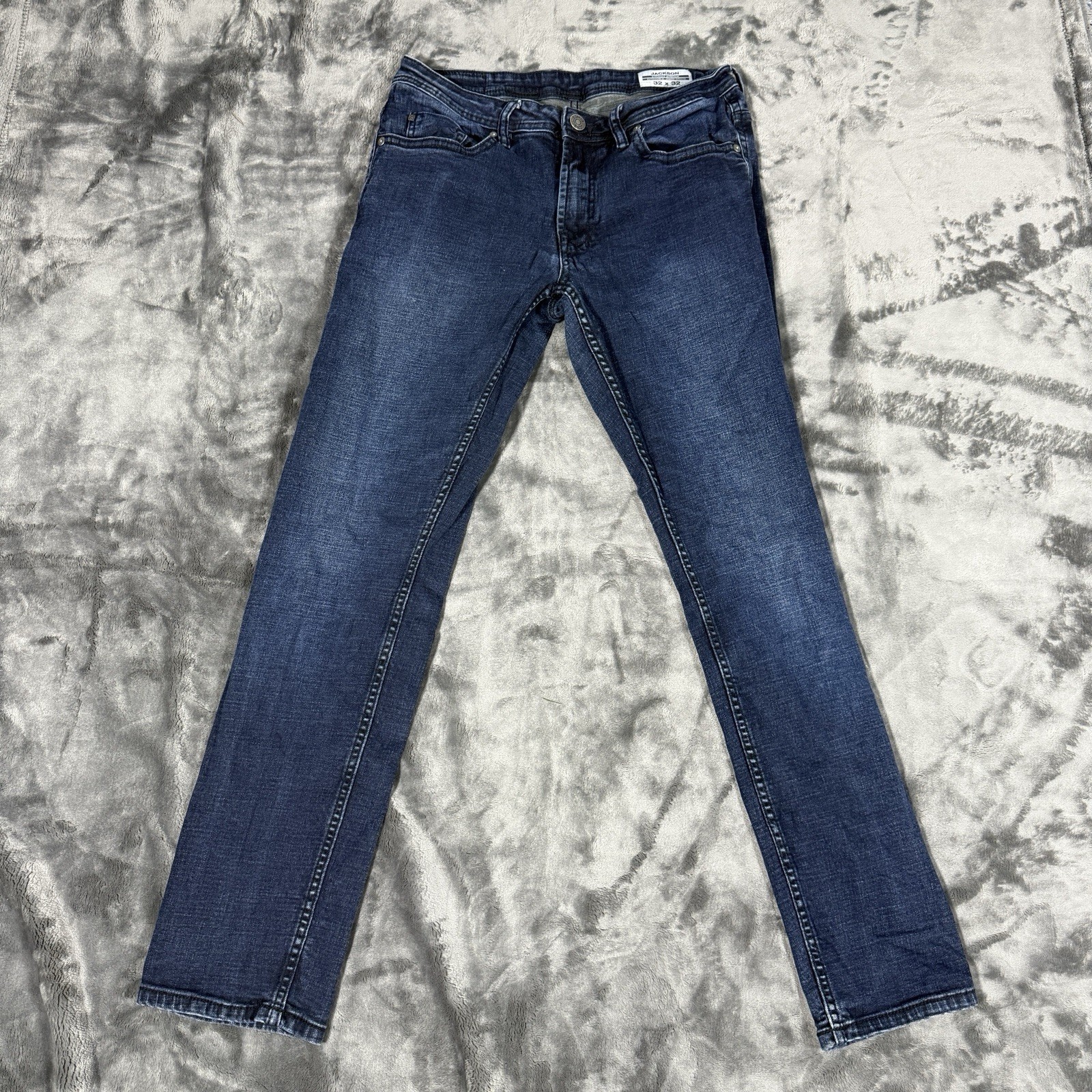 S 30x30 Navy Blue Jackson Straight Stretch Denim