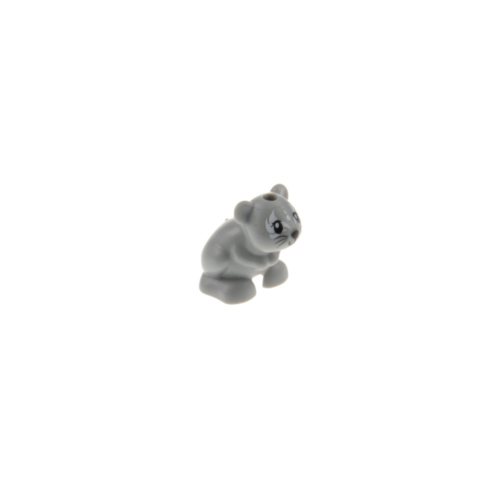 1x Lego Animal Hamster Light Gray Face Pattern White Friends 41179 24183pb04