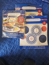 Paper Food Trays Nautical Theme Anchor 50 Pieces 2 Different Sizes Plus Decor