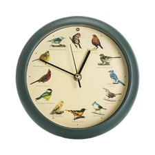 Mark Feldstein, The Original Singing Bird Clock, 8 Inch, Green
