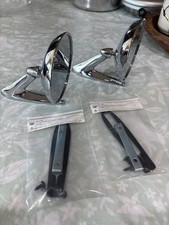 1967-68 Outside Standard Rearview Mirror With Pad Bracket And Screws Lh Or Rh