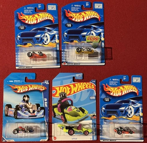 HOT WHEELS LOT OF 5 GO KARTS. SEE COMBINED OFFERS!