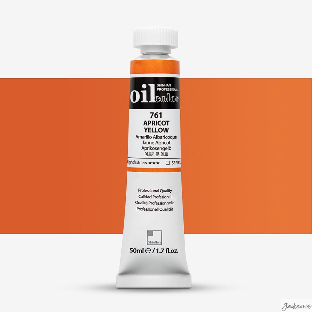 ShinHan Oil Paint Tube Apricot Yellow 50ml For Artist Painting
