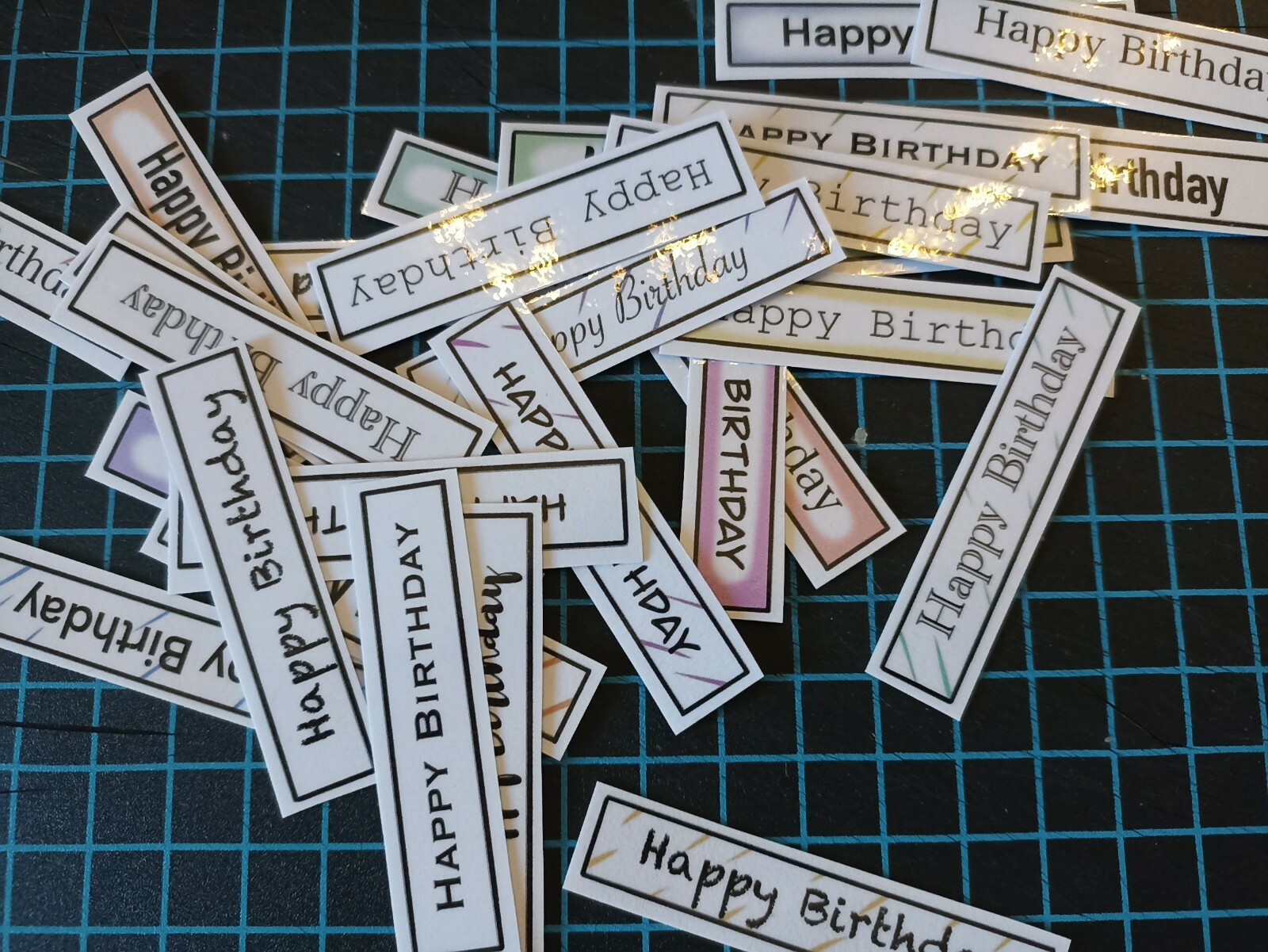 Sentiments Banners Card Making 29 x Happy Birthday Sentiments, Banners, card making, toppers, craft ...