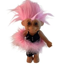 RUSS Troll TRACEY THE TROLL IN FANCY BLACK DRESS 8" Plastic Toy Figure Vintage