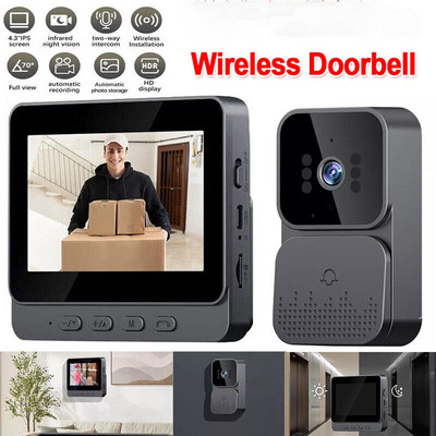 Wireless WiFi Video Doorbell Smart Phone Camera Door Bell Ring Intercom Security