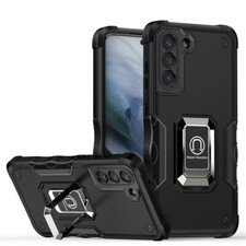 For Samsung Galaxy S23 S22 S21 FE Ultra Shockproof Magnetic Ring Case  Film