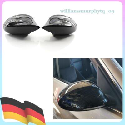 2pcs Spiegelkappe Gehäuse Aussenspiegel Für BMW 3er E90 06-08 LCI Glanz Schwarz