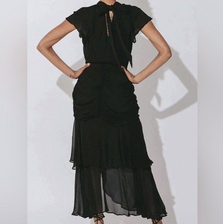 embellished tulle maxi dress Arabella Embroidered Tulle Maxi Dress
