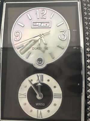 Joe Rodeo JoJo Black PVD Stainless Manhattan Dual Time Diamond