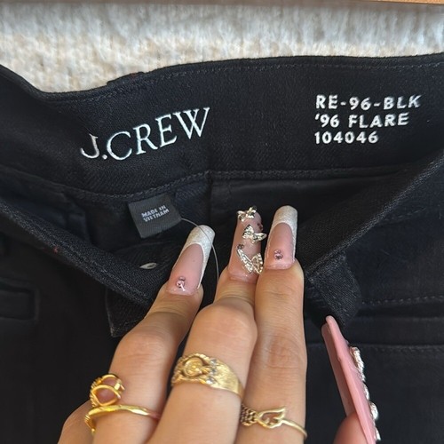 J. Crew High-rise flare jean womens Size 26 Black - Picture 6 of 11