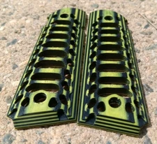 Full Size 1911 Grips Skeleton Fancy Laminate Style Grip Colt Kimber Yellow Tiger