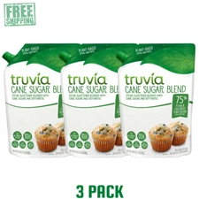 Truvia Cane Sugar Blend, Mix of Stevia Sweetener and Cane Sugar (24 oz 3 Bags)