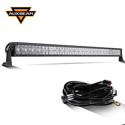 Auxbeam 52'' LED Light Bar Off-Road Driving Lights Spot Flood For Ford F250 F350