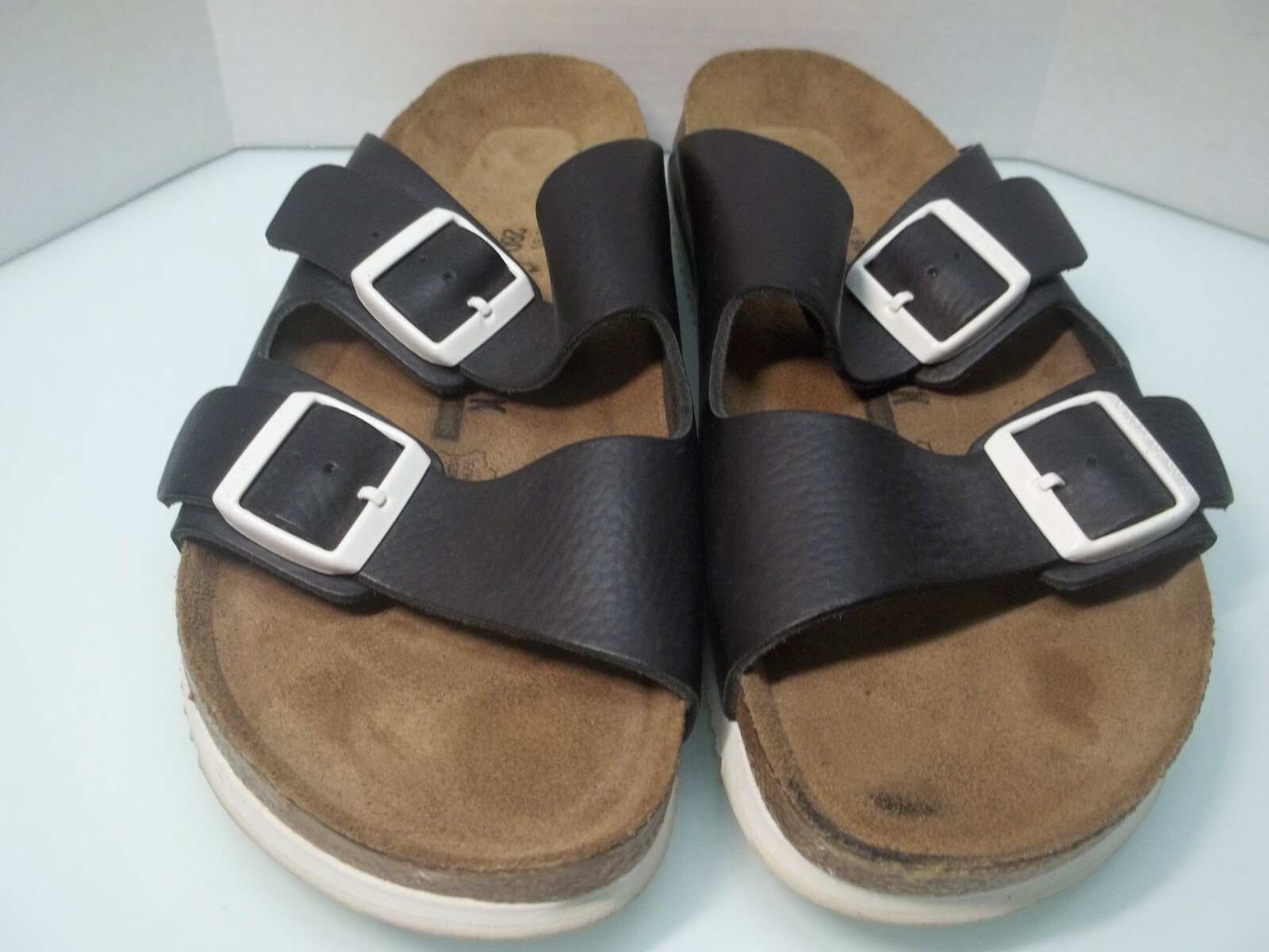WHITE BUCKLE STRAP COMFORT SANDALS | eBay