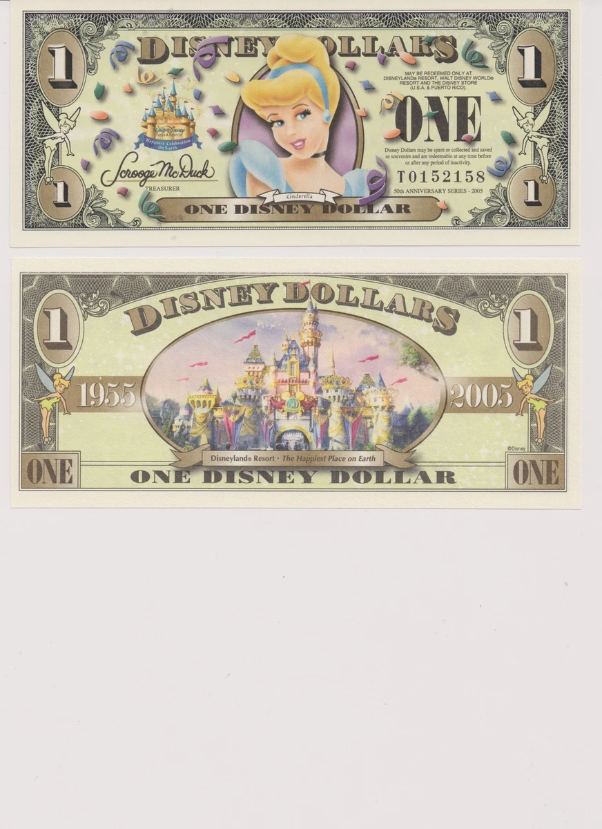 Cinderella Disney Dollars (1968-Now) for sale | eBay