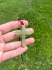 Certified Burmese Natural Jade Jadeite Green Cross   Handcrafted Pendant — photo 6