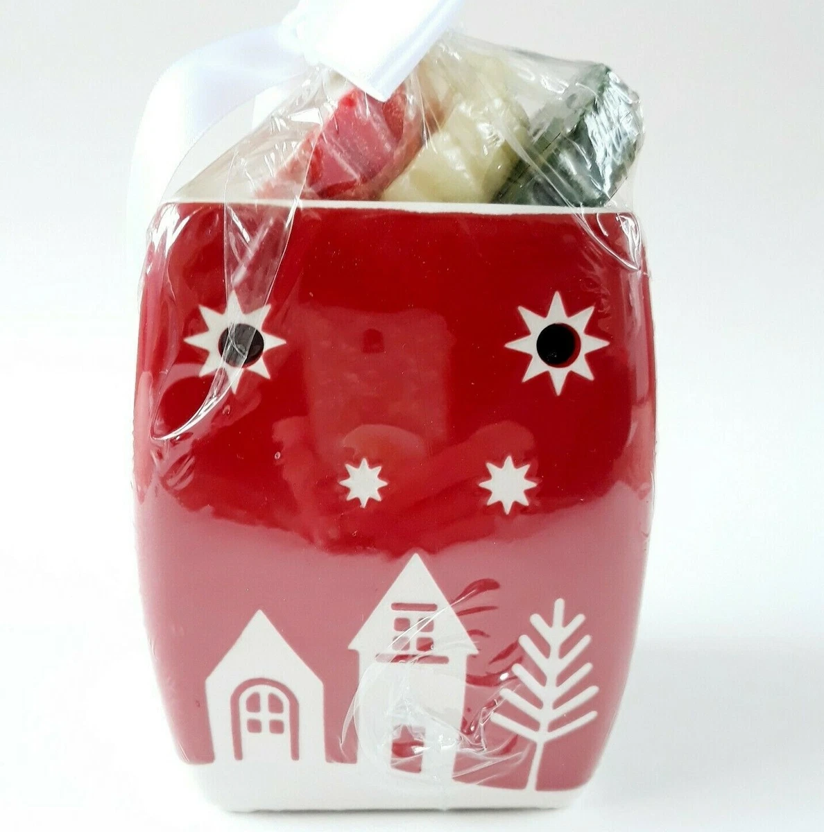 Yankee Candle Scenterpiece Wax Melt Tart Warmer Gift Set Christmas Red White