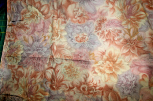 LARGE COLORWASH-FLOWERS IN BROWN AND PURPLE FROM BENARTEX                  WSCS - Picture 1 of 3