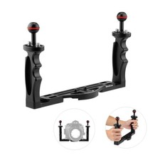 Diving Dual Handle Grip Aluminium Tray for Underwater Photography Camera Housing