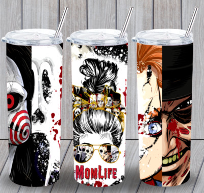 Mom Life 71 Scary #MomLife Multicolor 30oz Insulated Tumbler Lid Straw New
