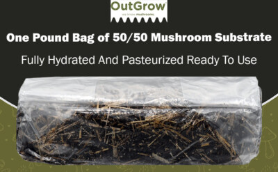 50/50 Straw & Manure Mushroom Substrate (1 lb Bag)   Pasteurized & Ready to Use