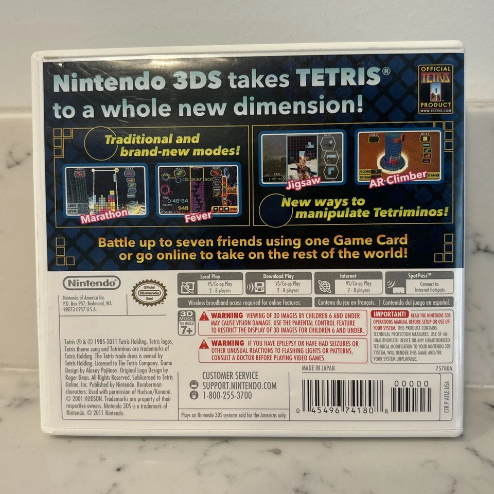 Tetris: Axis (Nintendo 3DS, 2011) - Image 3 of 4