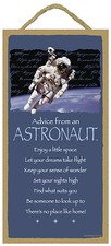 Advice from an Astronaut Inspirational Wood Nature Space Sign Plaque Made in USA