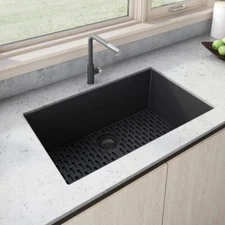 Ruvati 30x18" Undermount Granite Composite Kitchen Sink- RVG2030BK