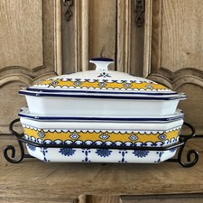 Cook Street Multiservizio 3 Porzioni e Piatti da Forno con Coperchio Supporto in Ferro Battuto 5 pz