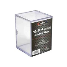 BCW 150 Card Size Slider Box Heavy Duty Plastic Trading Card Storage Case