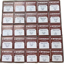 Assortment Watch Plastic Crystals, 250pcs, High Dome Size 36.2mm to 41.0mm