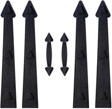 Magnetic Garage Door Decorative Faux Hinges Handles Black Accents Hardware Kit