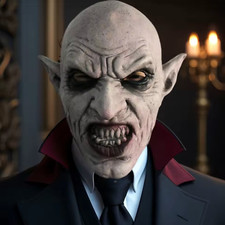 Men's Vampire Demon Mask Movie Cosplay Horn Horror Devil Head Cover Halloween
