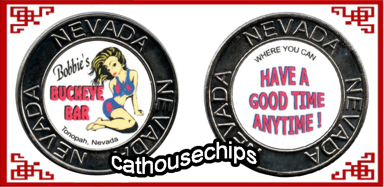 Bobbie’s Buckeye Bar & Brothel Tonopah, NV Bordello Cathouse Silver Coin
