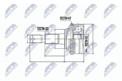 Original NTY Gelenksatz Antriebswelle NPZ-DW-007 für Chevrolet Daewoo