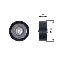 Umlenk FÜHrungsrolle Keilrippenriemen Gates T36414 FÜR Chevrolet Opel Saab