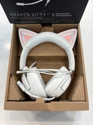 Razer Kraken Kitty V3 X White Edition Wired Gaming Headset 3.5mm